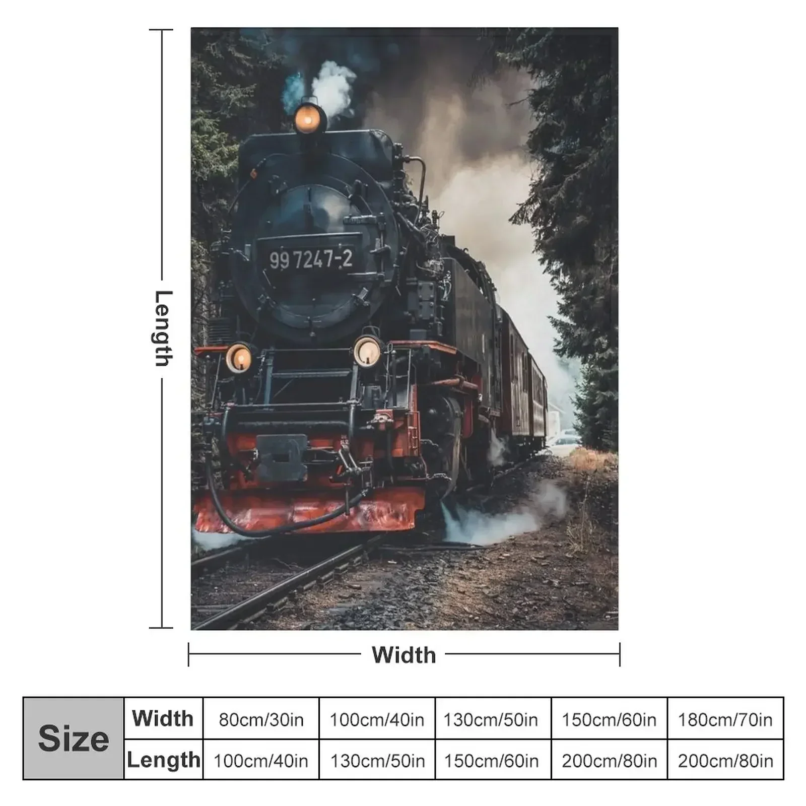 Locomotive Throw Blanket Summer Decoratives Bed covers for babies Plaid on the sofa Retros Blankets