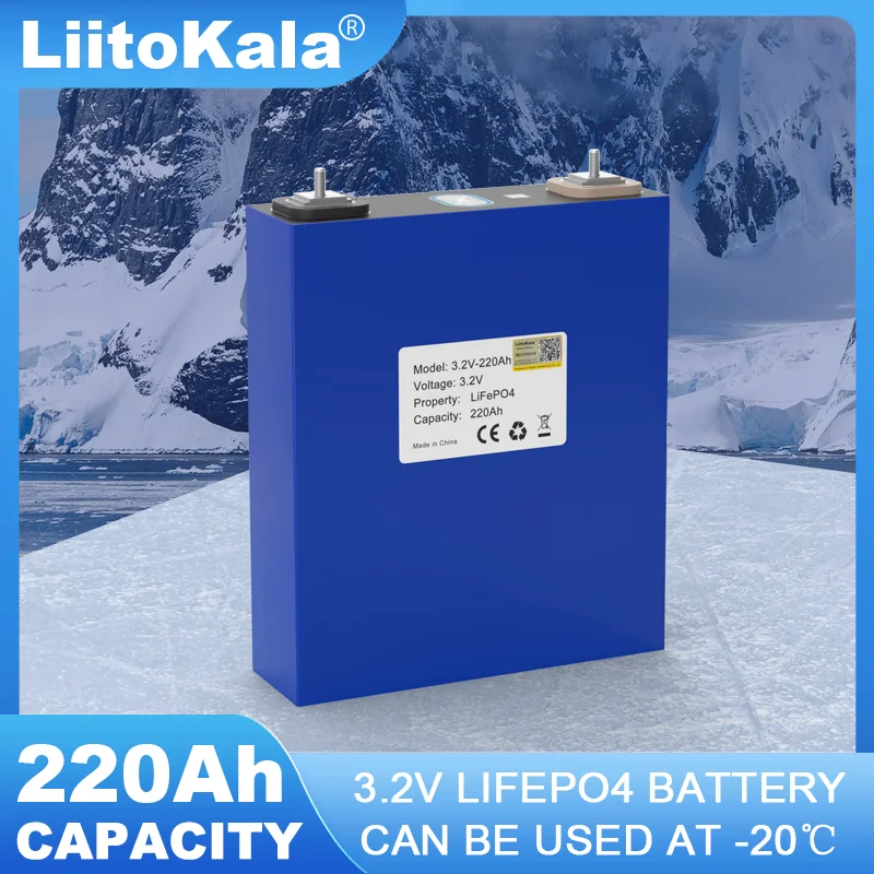 

1pcs LiitoKala 3.2V 220Ah LiFePO4 Battery Lithium iron phosphate batteries For 12v 24v Campers Golf Cart Off-Road Solar Grade A