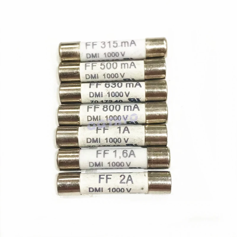 2Pcs 6.3x32mm Ceramics Fuse DMI 1000V FF315mA FF400mA FF500mA FF630mA FF800mA FF1A FF1.6A FF2A FF 10A~20A For Digital Multimeter