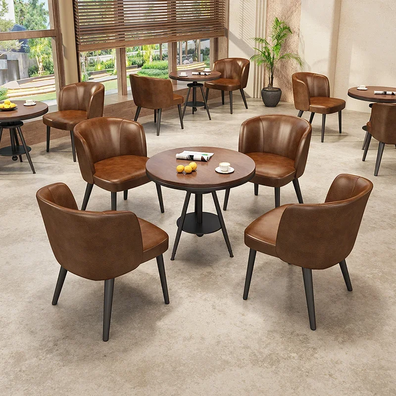 Cafe Western Restaurant Table and Chair Combination Casual Dessert Milk Tea Shop Tea House Music Dining Bar Qingba Bistro Table