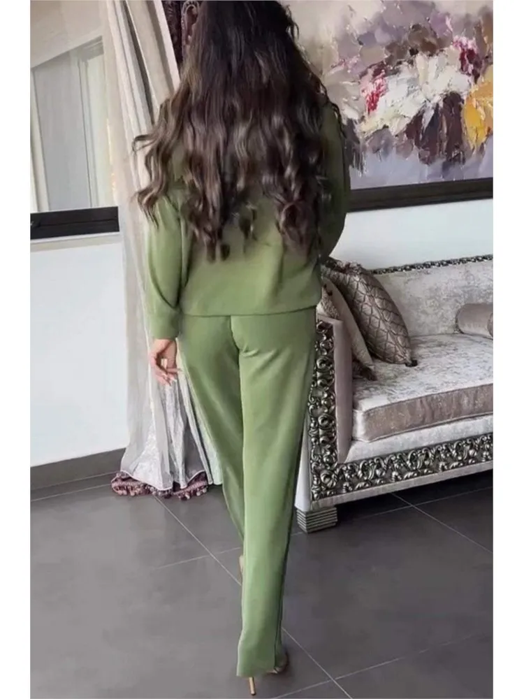 Autumn Winter Long Sleeved Hoodie Pants Women 2 Piece Set Fashion Patchwork Zipper Hoodie Casual Pocket Pants Sports Suit Female