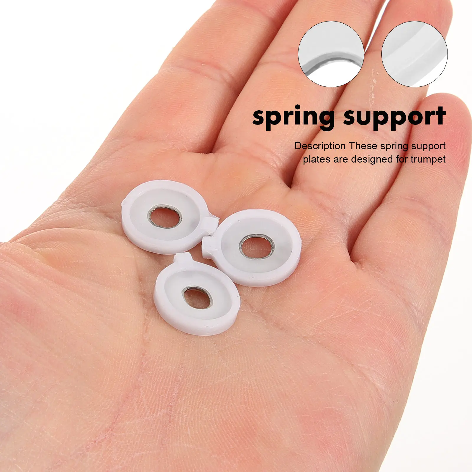 

6Pcs Trumpet Valve Spring Gaskets Replacement Spring Support Plates for Trumpet Repair Improved Tone Stability Professional