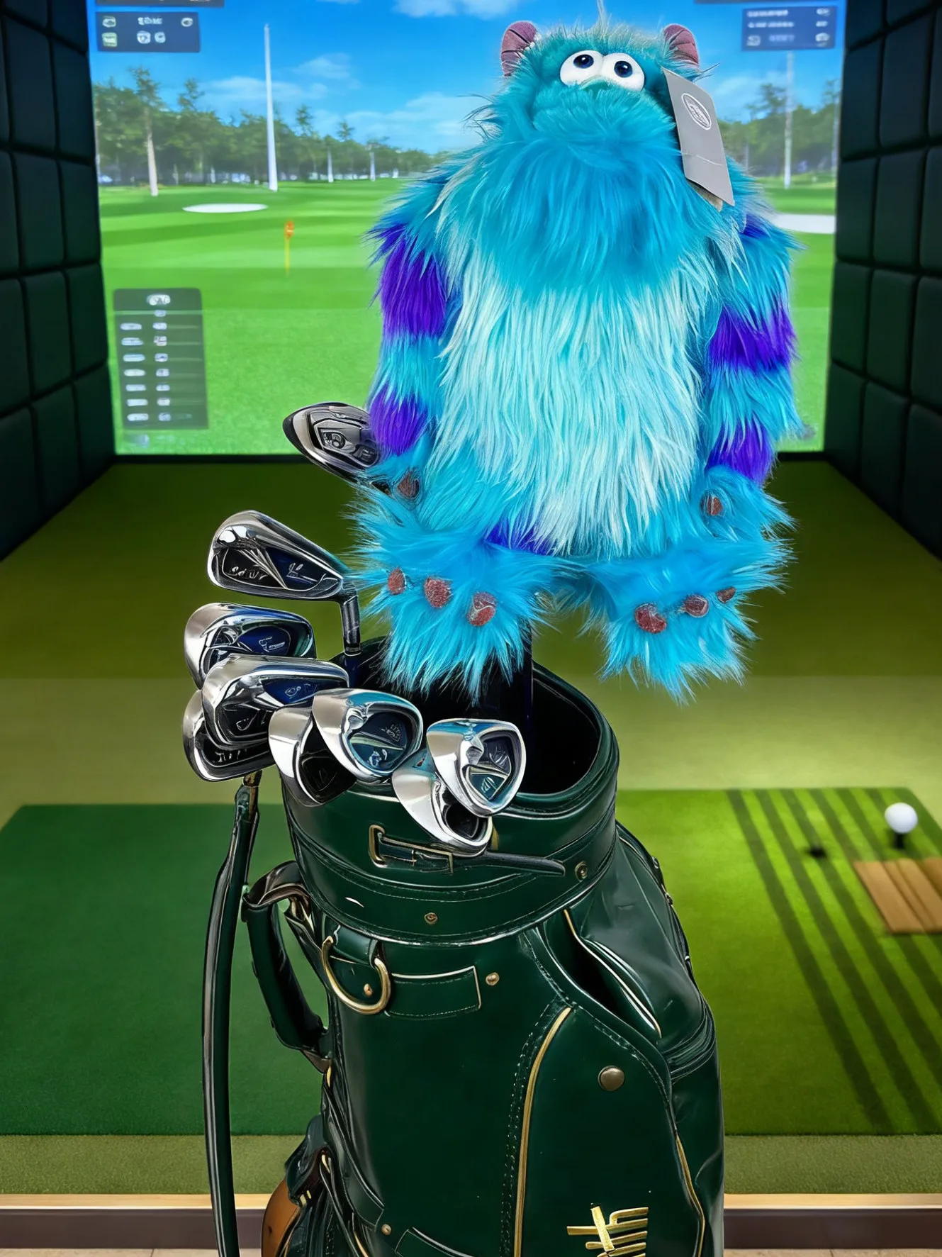 only-golf-power-monster-yulun-one-wood-pole-cover-golf-head-cover-plush-monster-shrek-sport-fitness-fans-goods-golf-pole-covers