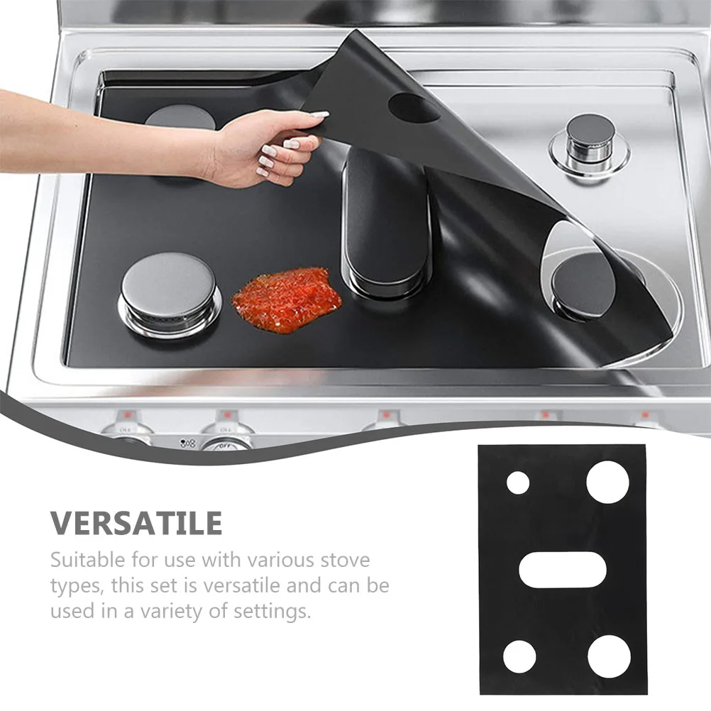 

1 set Reusable Stove Top Covers Anti Oil Proof Pads Gas Range Protectors Kitchen Burner Protector Mats Clean Panel Set