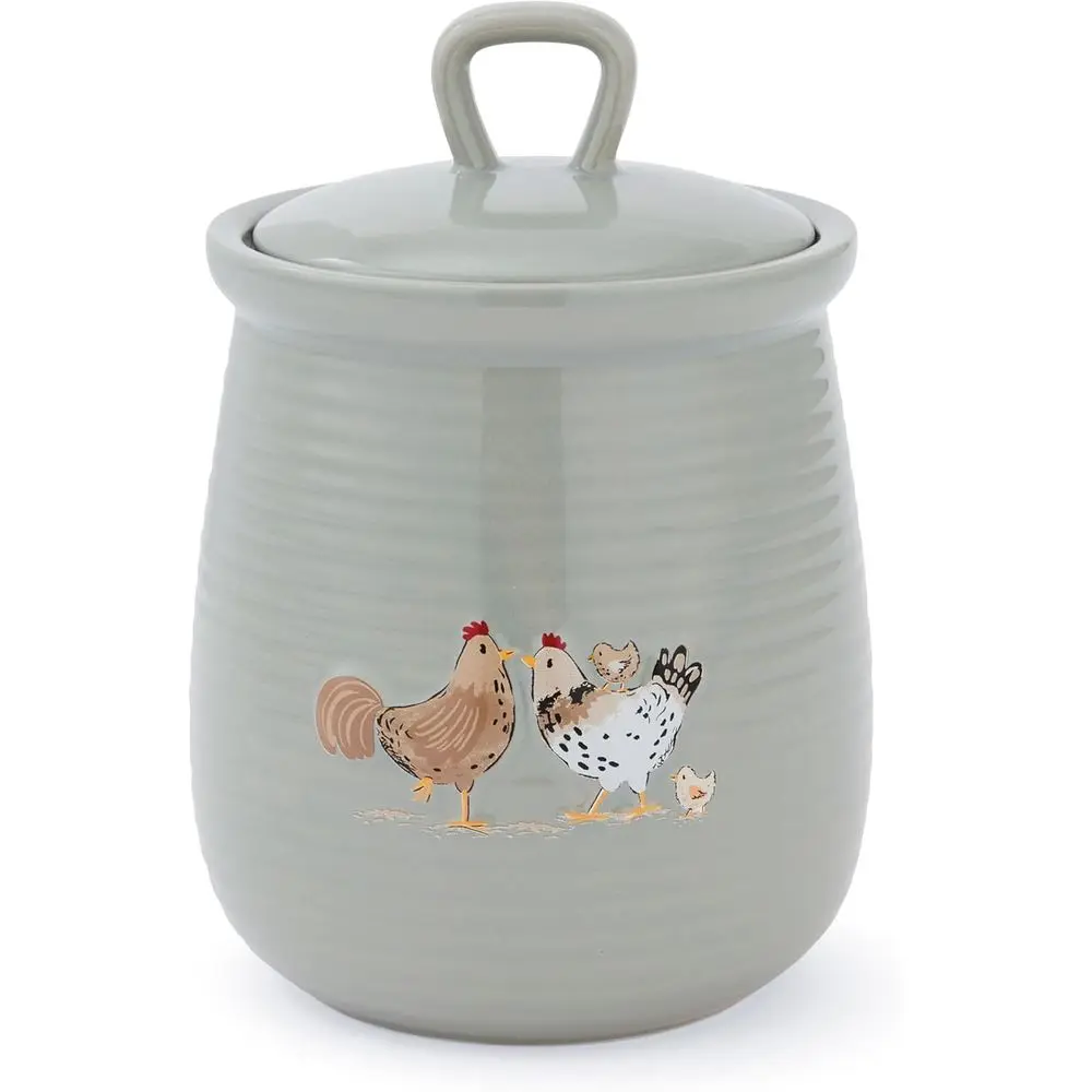 

Rustic Sage Grey Kitchen Storage Canister | Stylish & Durable Armhouse Jar | Hand Wash Recommended
