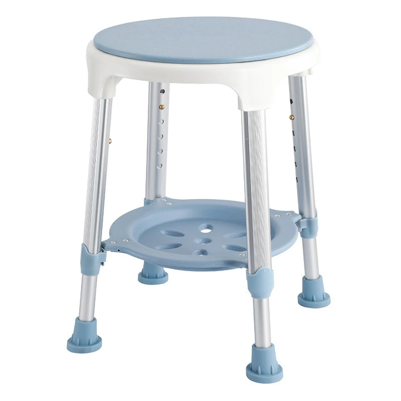 360° Rotatable Stool Non-slip Bath Chair 6 Gears Height Adjustable Pregnant Woman Elderly Bath Tub Shower Chair Bathroom Chair