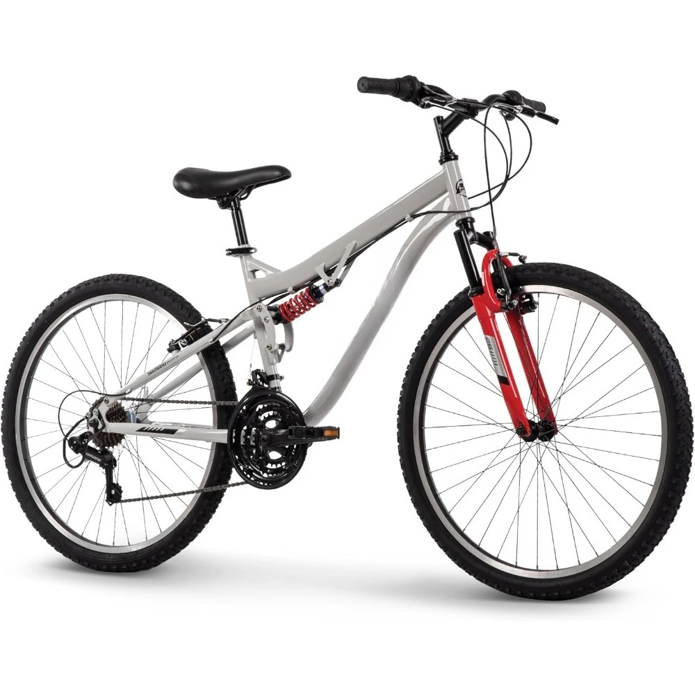 

Stone Mountain Hardtail Mountain Bike,26" Sizes, 6 or 21 Speed Shimano Twist Shifting, Front or Dual Suspension, Comfort Saddle