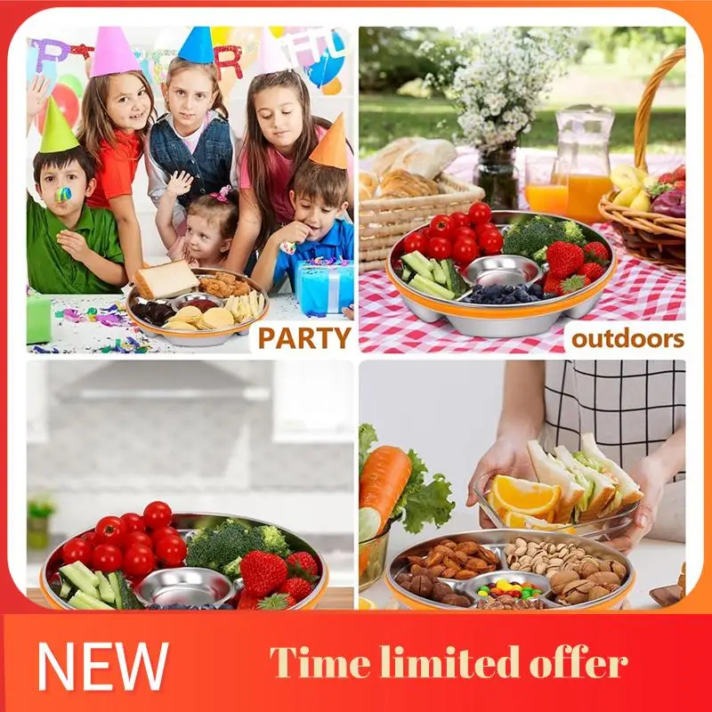 

ABRN-Tray Veggie с крышкой и погрузкой, двойной сервировочный поднос с крышкой, поднос для закусок с крышкой для праздничного блюда, поднос для снятия фруктов