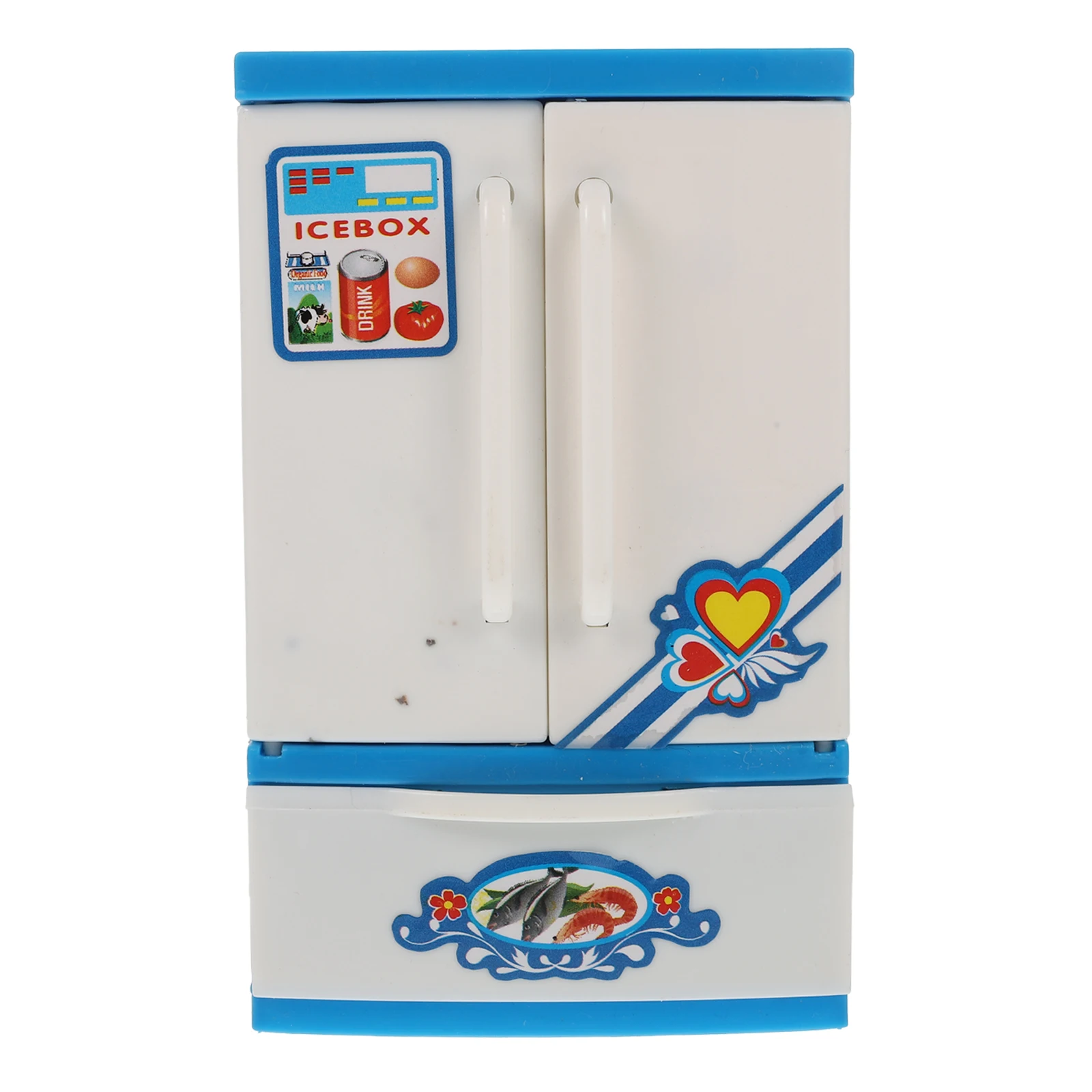 Mini geladeira brinquedo simulado cozinha plástico suave seguro prático jogando casa brinquedos diversão cognitiva acessível