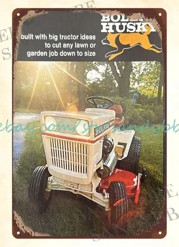 1970 Bolens Husky Tractors 1476 mechanic man cave metal tin sign wall decor