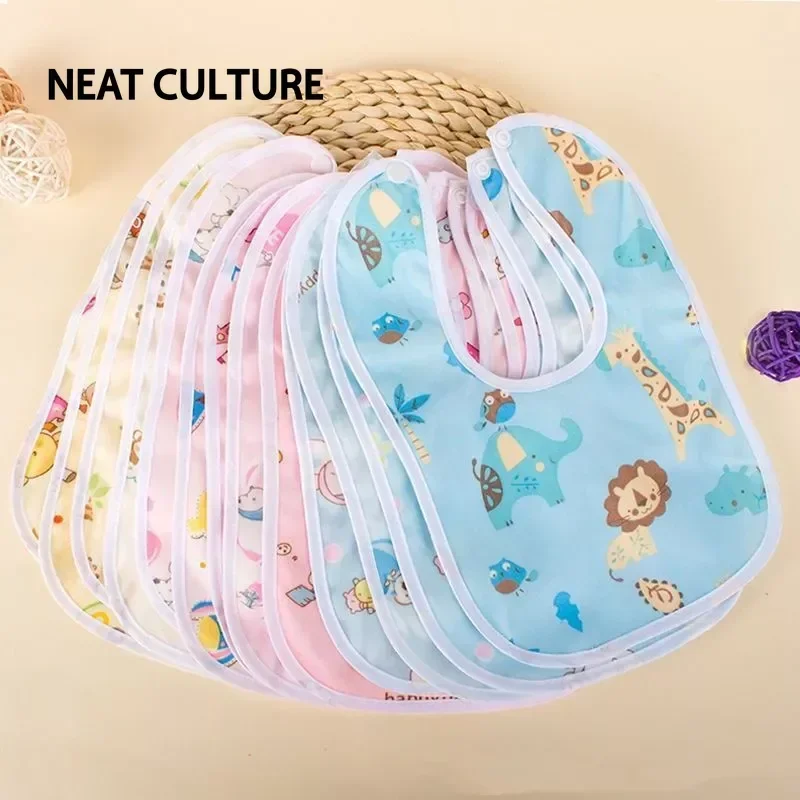 1PCS Baby Bibs Cotton Waterproof Bib Children Feeding Clothes Protection Kids Toddler Scarf for Newborns Boys Girls Accessories