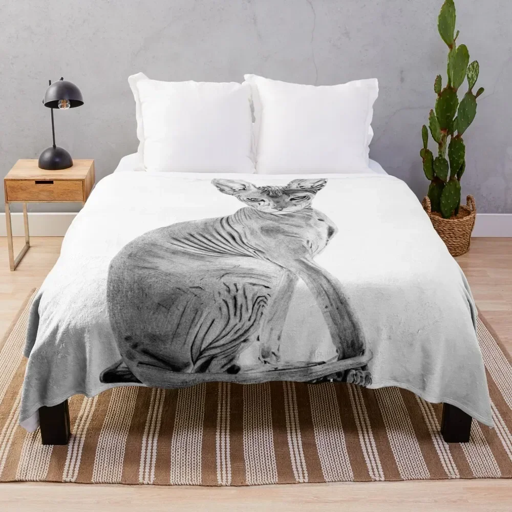 

Sphinx cat. Throw Blanket Designers Shaggy Giant Sofa Blankets