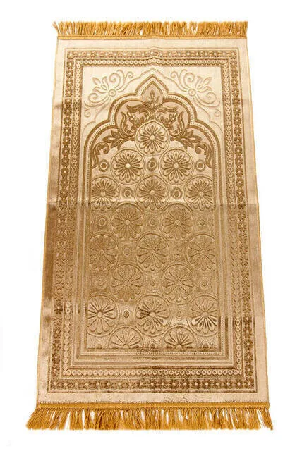 

Dokteks Silvery Prayer Rug Mustard Muslim Islam Sheet Prayer Mat Holy Quraan Islamic Mats