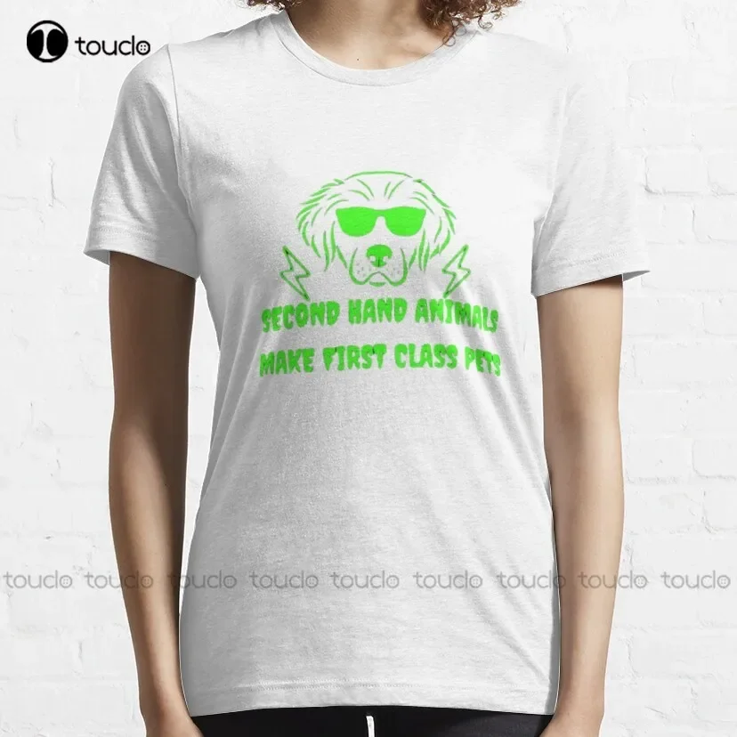 Second Hand Animals Make First Class Pets | Fun Facts About Animals | Loving Pets Classic T-Shirt Mens Running Shirts Xs-5Xl New