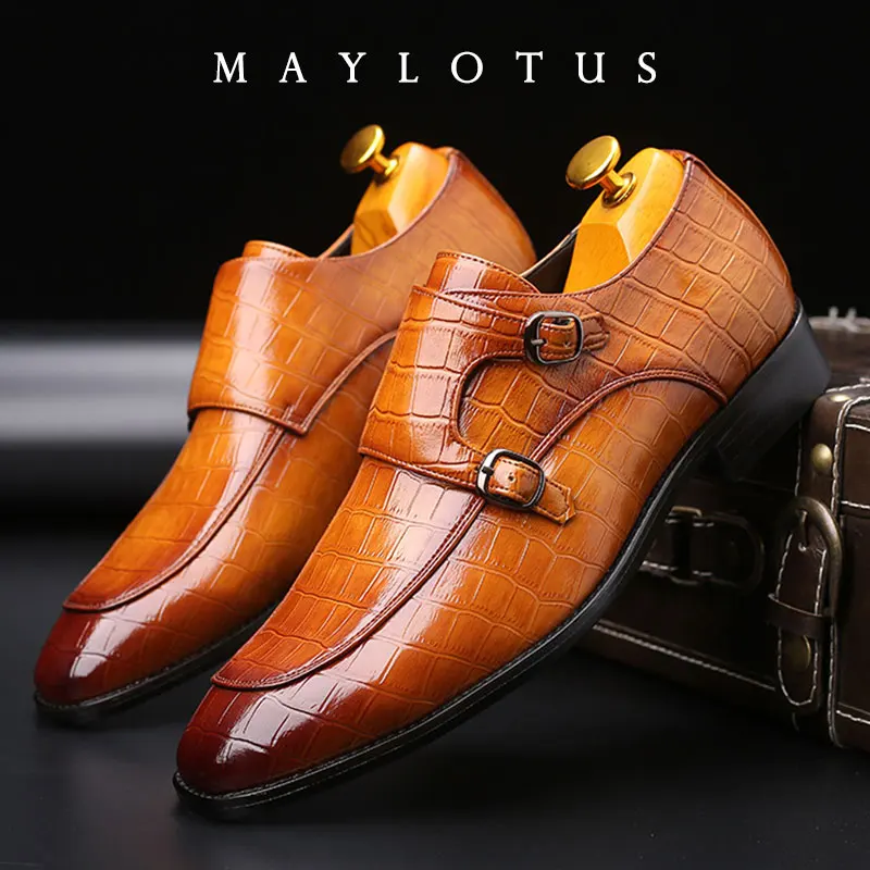 Dress Shoes Men Oxfords Fashion Business Office Men's Shoes Classic Luxury Leather Male Suits Shoes Italian Wedding Shoe