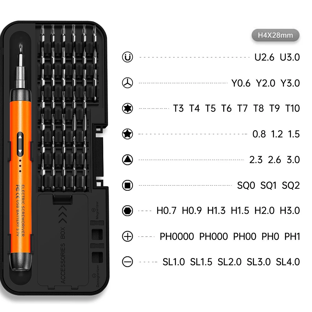 Imagem -04 - Portátil Elétrica Chave de Fenda Grupo Precision Handle Kit de Ferramentas de Poder sem Fio sem Fio Telefone Pequeno Relógio Ferramentas de Reparação 46 em 1