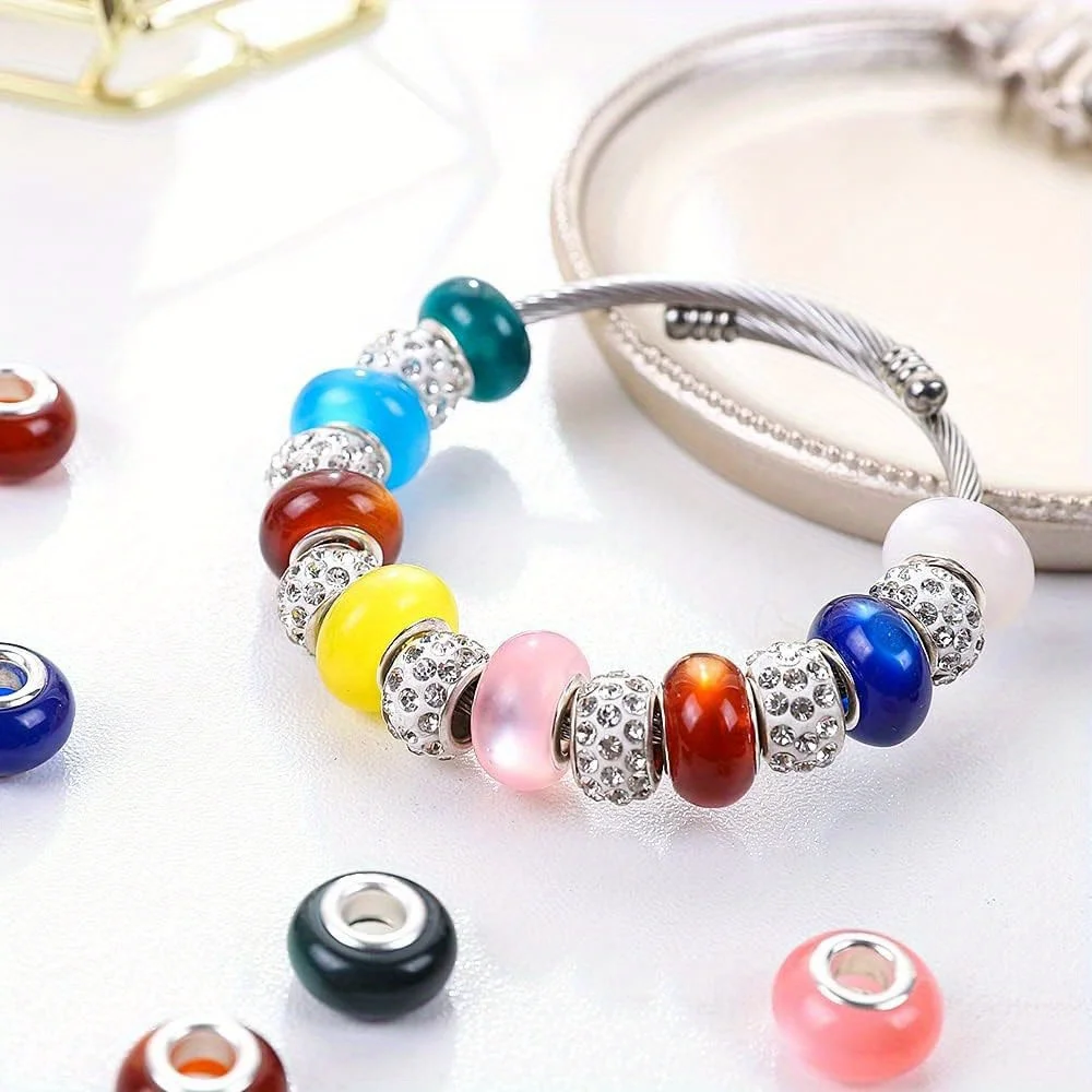 6/12/24 قطعة من الخرز ذو الفتحات الكبيرة متعددة الاستخدامات من الراتنج، تستخدم في إكسسوارات الهالوين والكريسماس وإكسسوارات هدايا عيد الشكر #2