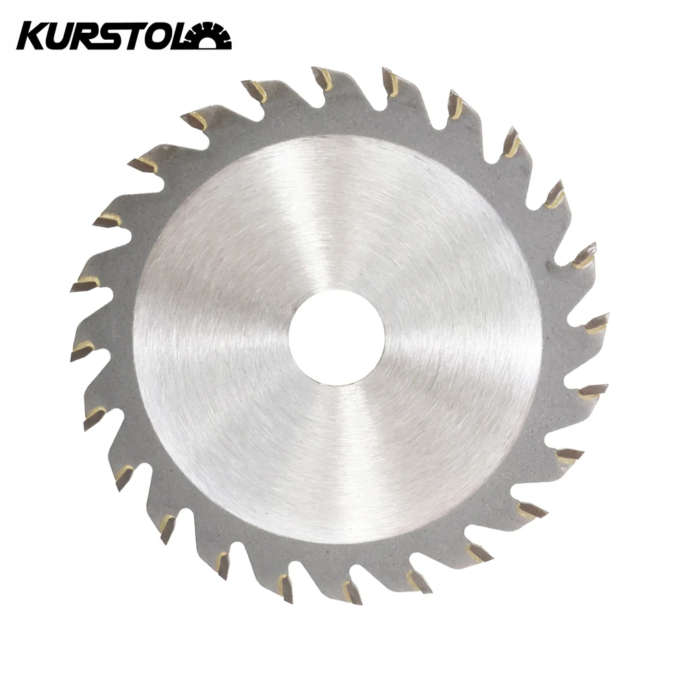 KURSTOL-O disco derrubado carboneto do corte do Woodworking, 24T viu a lâmina, TCT, plástico de madeira compensada, 85mm, 1 PC, 3 PCes