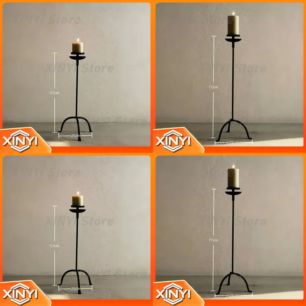 Decorative Candle Holder for Retro Homestay for Warm European Atmosphere Decor for Living Room Bedroom for High Leg