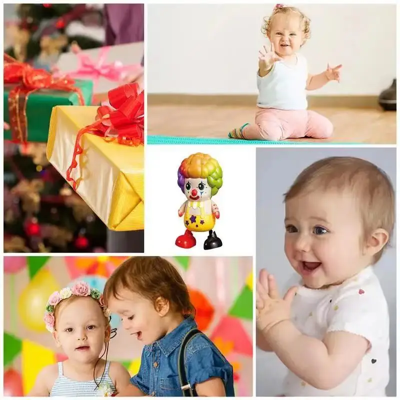 Montessori Calmante Brinquedo Palhaço, Light Up Musical para o Natal Stocking Stuffers, Criança Meninos e Meninas Presente, 1 PC, 0-3 anos de idade