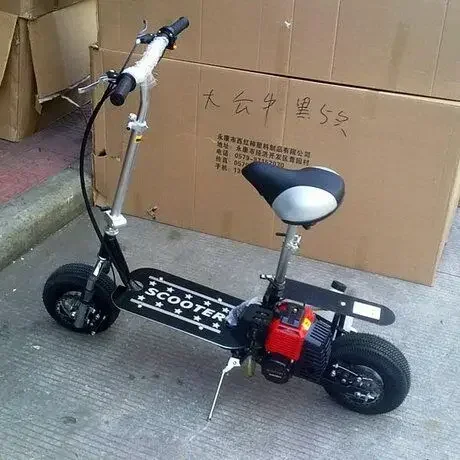 Brand New Idling Steam Scooter With Shock Absorber 2-stroke Rubber Inflatable Wheel Double Disc Brake Gas Scooter