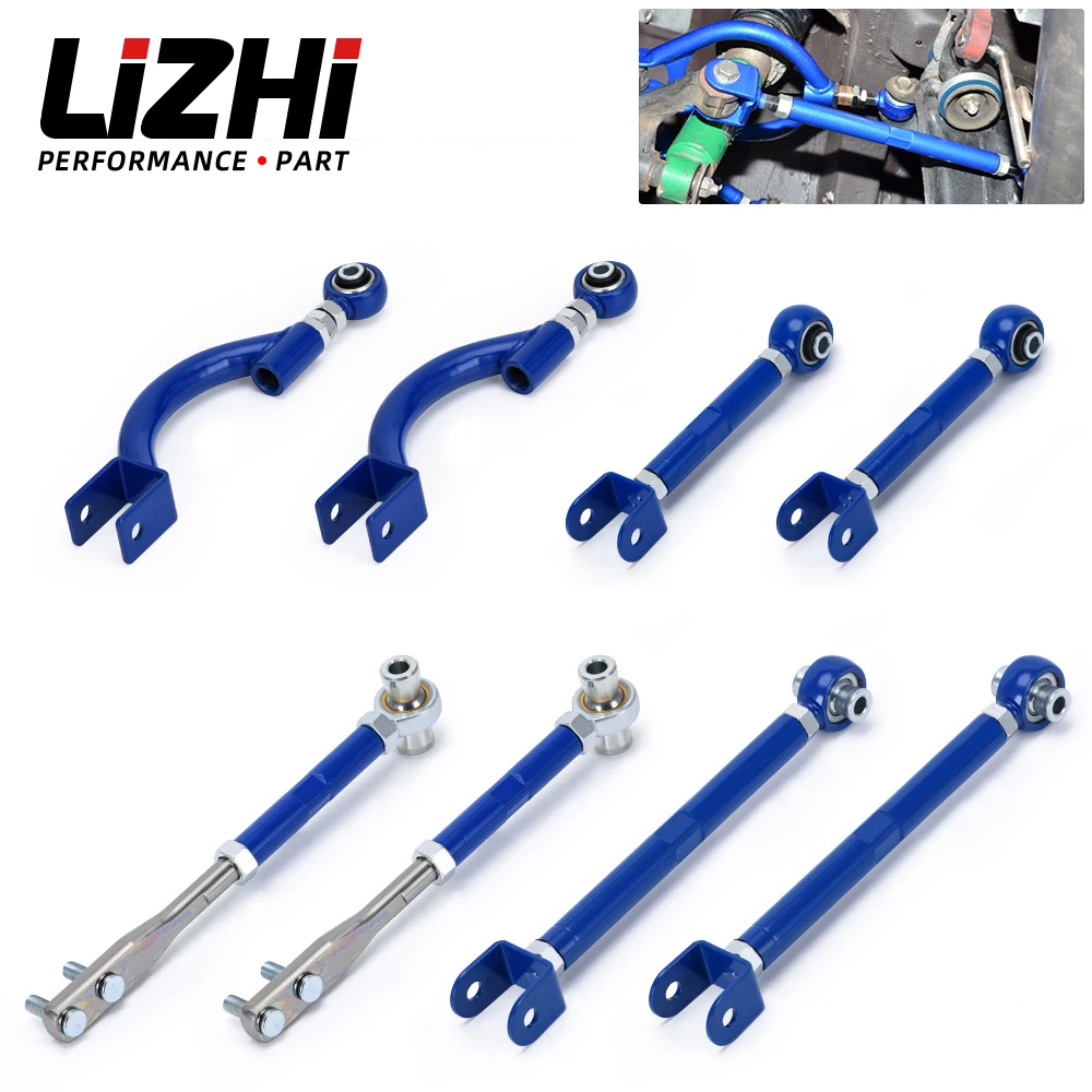 LIZHI RACING - CHASSIS COMPONENTS FOR 95-98 240SX S14 S15 CAMBER + TRACTION + TENSION + TOE FRONT REAR JDM SUSPENSION kits