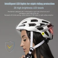 MOON-casco de bicicleta para ciclismo de montaña y carretera, multifunción, Bluetooth, música, teléfono, luz de advertencia LED, seguridad