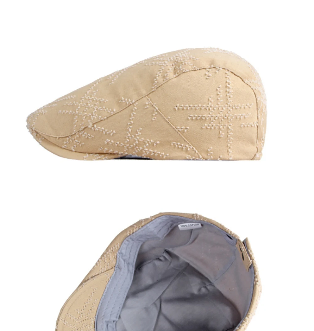 HT4659 Baskenmütze für Herren und Damen, Frühling/Sommer, Vintage-Sonnenmütze, Künstler-Baskenmütze, Unisex Ivy Flat Cap, Verstellbare Herren-Baskenmützen – Detail 10