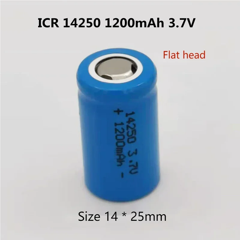 Carregador de bateria de lítio recarregável, INR14250, ICR14250, 14250, 1200mAh, 3.7V, 4 PCes pelo lote