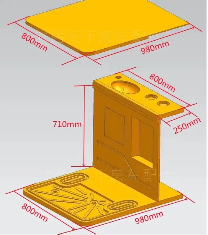

Modified RV bathroom, trailer trailer, commercial vehicle, residential car, rolling shutter, integrated bathroom, bathroom basin