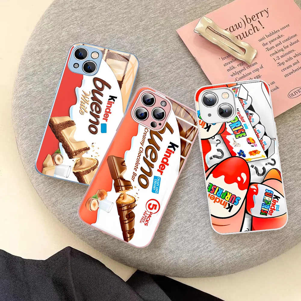 Trolly Egg KINDER JOY Surprise Phone Case For iPhone 14 13 12 Mini 11 Pro XS Max X XR 14 Plus Tempered Glass Cover