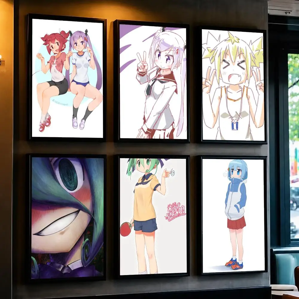 anime S-Scorching Ping Pong Girls-S Poster Minimalist Wall Sticker for Cafe Office Bar Home Decor and Gift
