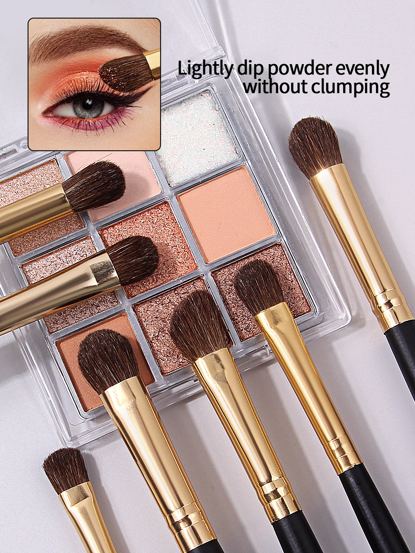 14本の木製ハンドルのアイメイクブラシ、アイシャドウブラシ、アイブロウブラシは多機能の美容ツールです。