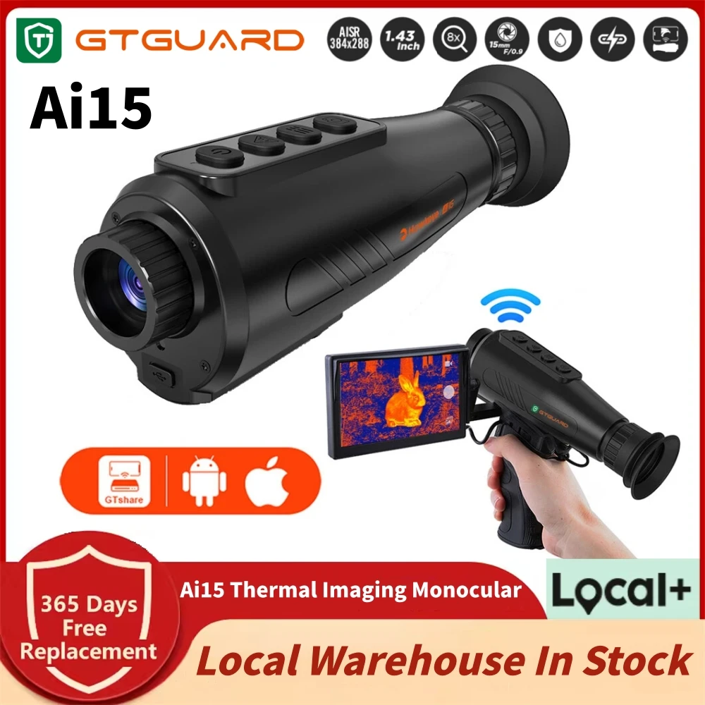 

Тепловизионный монокуляр GTGUARD Ai15 для ночного видения и наружного наблюдения, с HD-сенсором, в наличии на складе