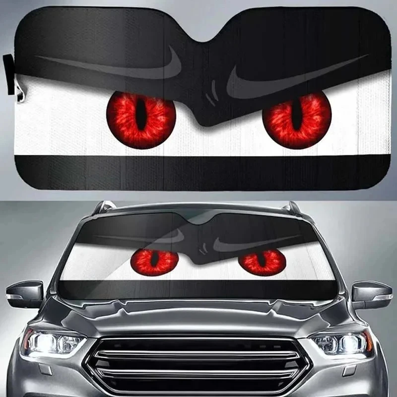 Cartoon Große Augen Auto-Sonnenschutz Windschutzscheiben-Zubehör Autoschutz Fenster-Sonnenschutz Dekoration – Detail 4