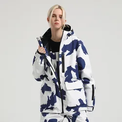 Windproof Waterproof Ski Jacket for Men and Women, Snowboard Coat, Super Warm, Couple Sport Wear for Hiking, Mountain Riding, Wi