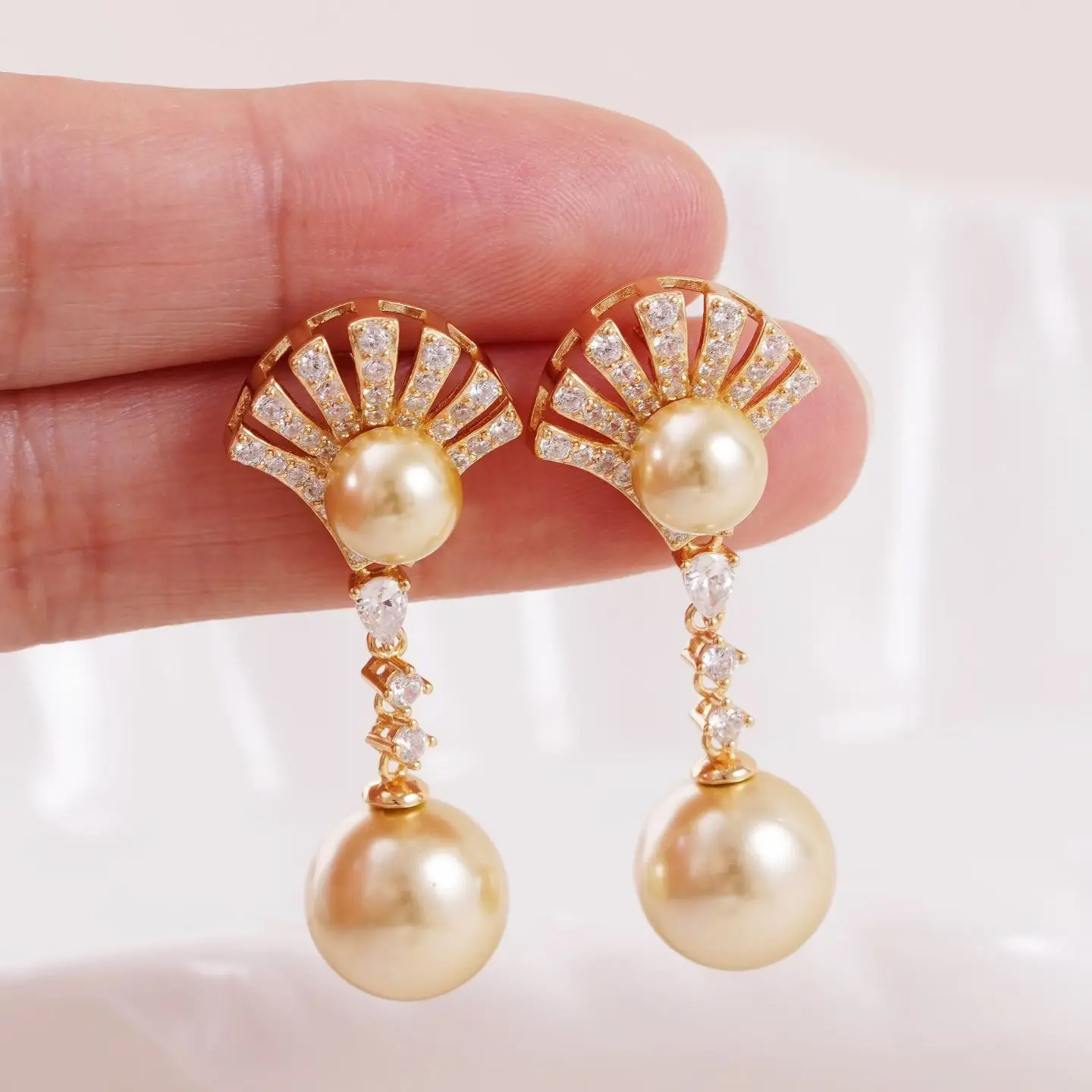 

S925 Sterling Silver Earrings Base Findings Mountings Jewelry Mounts Fittings Accessories for 7-8mm 11-12mm Pearls