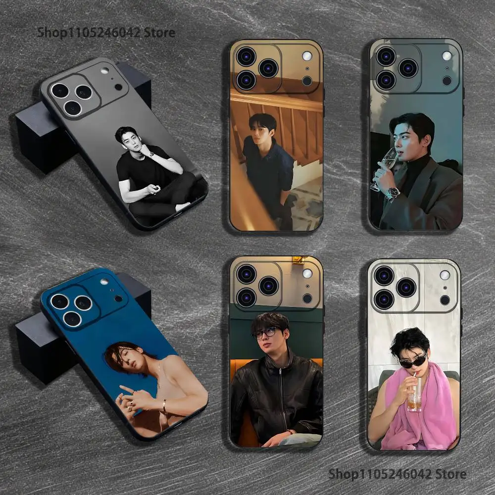 

Cha EunWoos E-Eun-Woo Wear-resistant Phone Case For iPhone 17,16,15,14,13,12,11,Pro,XS,Max,XR,Plus,E,SE4,Mini Black Soft Cover