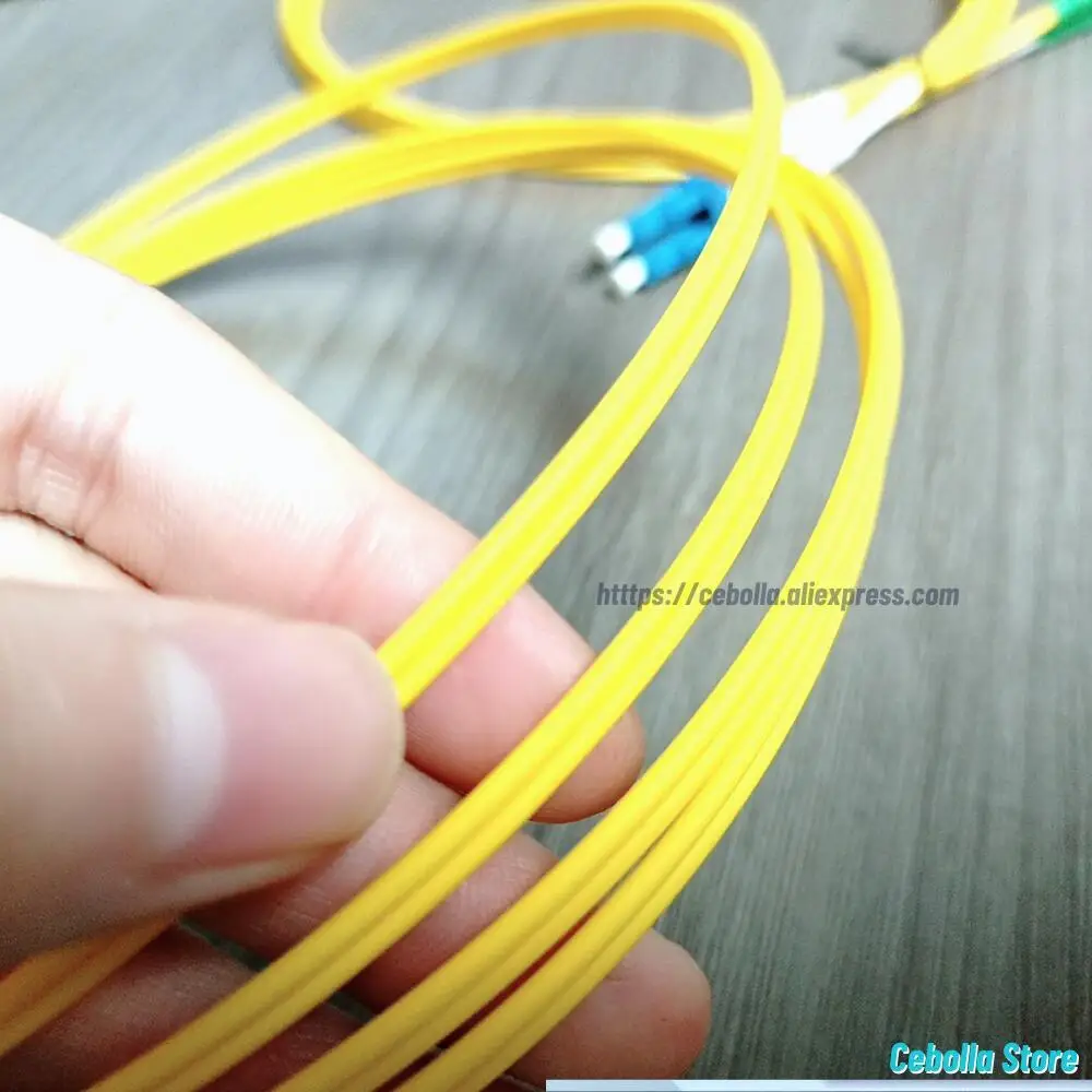 Fiber optical jumper LC/APC To LC/UPC 2M Single Mode Duplex Optical Fiber Patch Cord Cable Dual Core ,2.0/3.0Mm