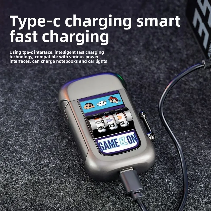 

Новая зажигалка с двойной дугой и джойстиком, креативная зажигалка с ветрозащитной зарядкой, аксессуары для сигарет, мужской подарок