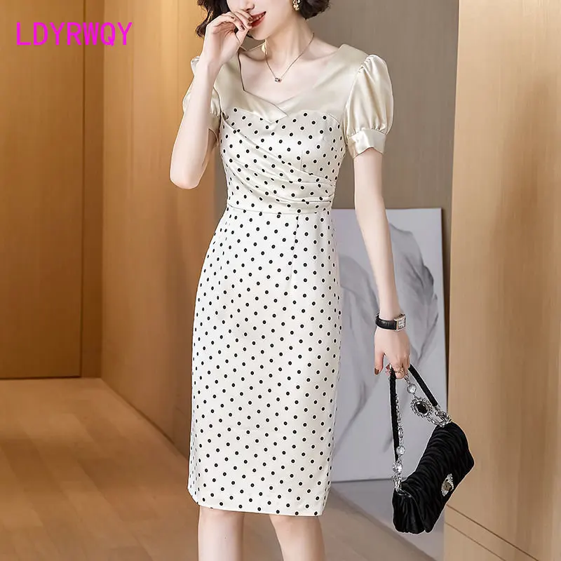 2023 Summer New Women's Fashion Waist Wrap Hip Dress Temperament Age Reducing Dress Casual