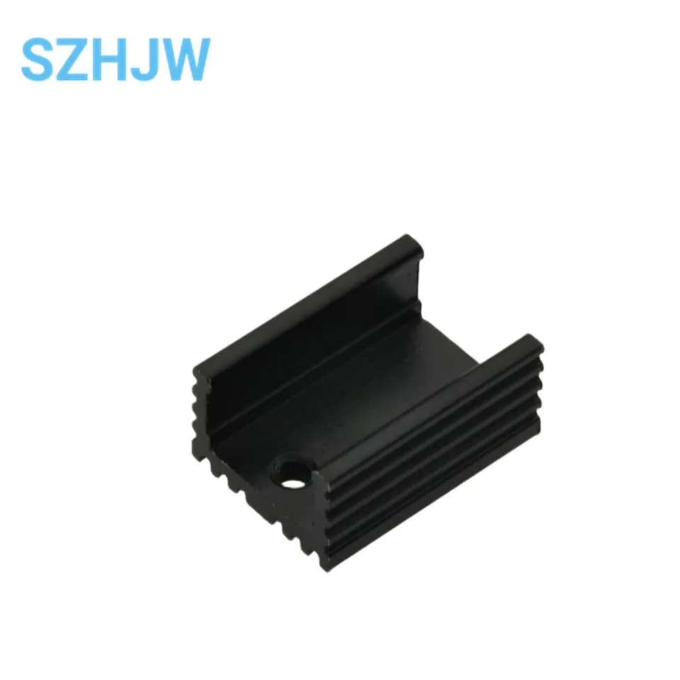 5PCS TO-220 Triode Heatsink Radiator Cooler Radiator 21x15x10MM SCR Black U-type Aluminum Heat Sink