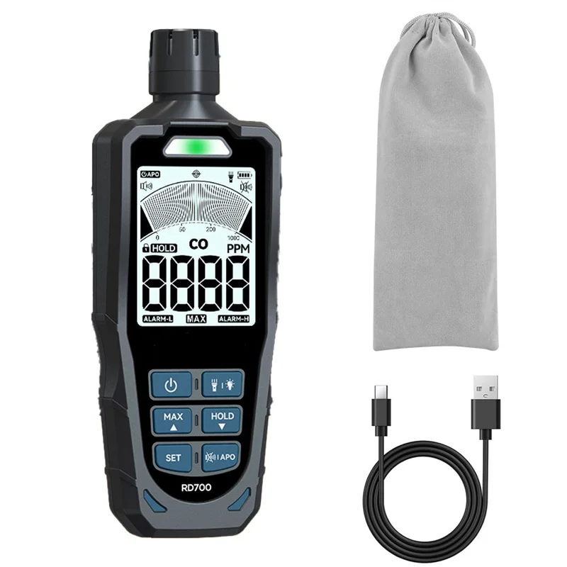 【B55AQ】Carbon Monoxide Detector CO Detector With Adjustable Thresholds,Visual & Audible Alarms For Home