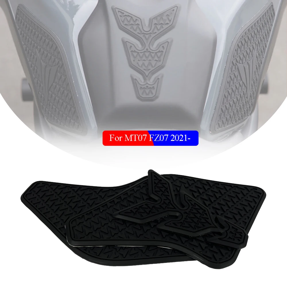 Motorcycle Tankpad Anti-Slip Tank Pad Sticker Protection Stickers Side Traction Pad for 2021 2022 2023 MT07 FZ07 Accessories