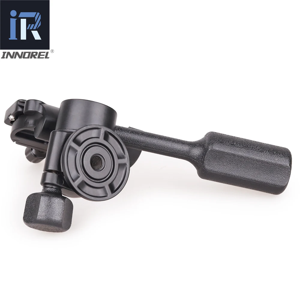 INNOREL Professional Tripod Pan Head H30 360 Degrees Smooth Rotation Hydraulic/Fluid Damping Aluminum Alloy Mini Phone Video