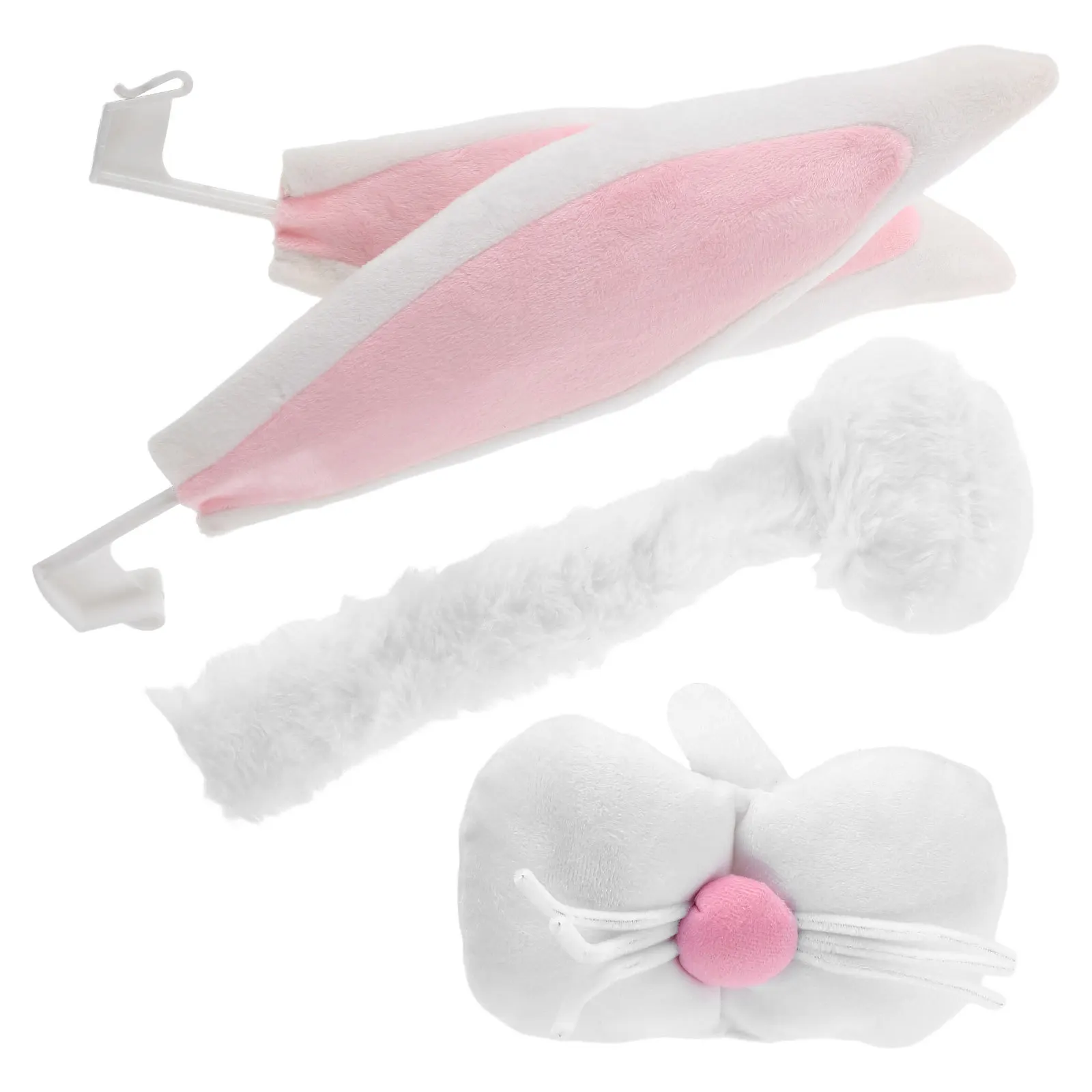 

1Set Pink Bunny Ears Car Decoration Easter Nose Tail Reusable Durable Vehicle Accessories Spring Ornaments Bunny Decoration