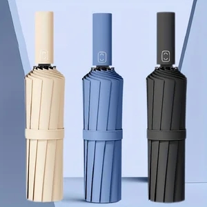 강화 된 24 뼈 우산, 남성 사업 강력하고 내구성이 내구성 우산, 안티 uv 선 스크린 우산 여성 써니 10 최고의 판매 스테인드 글라스 우산 - №4