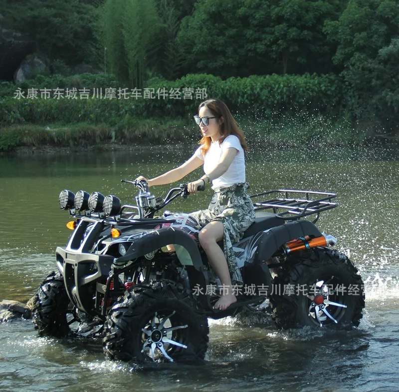 Big and small bull beach  four-wheeled motorcycle shaft drive all-terrain 4WD water-cooled field mountain agricultural