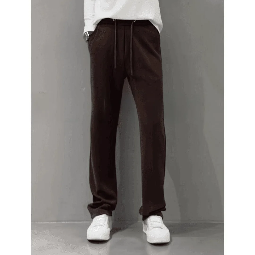 

High Quali Striped Color Drape Wide Leg Straight Cut Sport Casual Pants Men Loose Luxury Long Trousers Autumn 2025