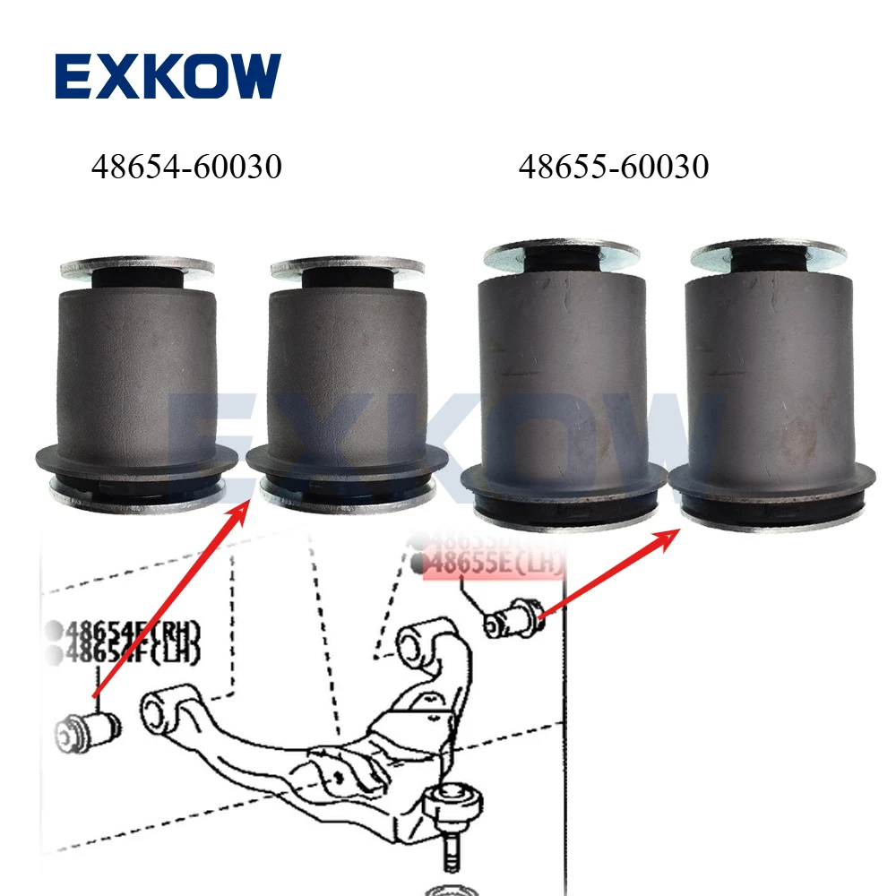 

Нижняя втулка передней подвески, 2 шт., для Toyota 4Runner 2002-2009 FJ Cruiser Land Cruiser Prado 2002-2010 48654-60030 48655-60030